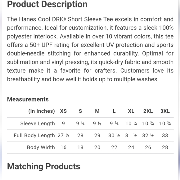 Hanes Cool DRI Short Sleeve Tee 2 pack - Picture 4 of 4